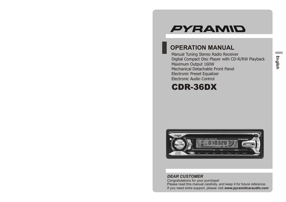 Pyramid Car Audio CDR-36DX User Manual | 6 pages