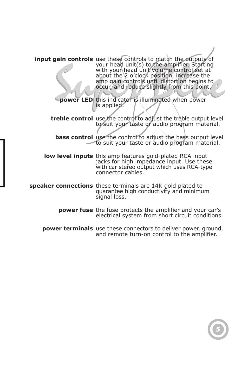 Features and controls | Pyramid Car Audio PB440X User Manual | Page 7 / 16