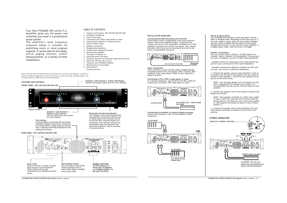 Pyramid Car Audio XPA-200 User Manual | Page 2 / 3