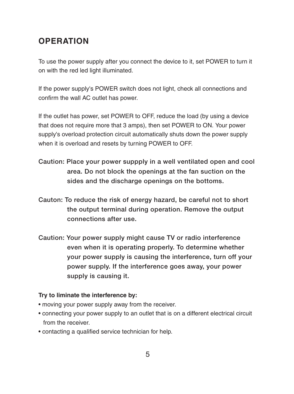 Operation | Pyramid Car Audio PSV-40 User Manual | Page 7 / 8