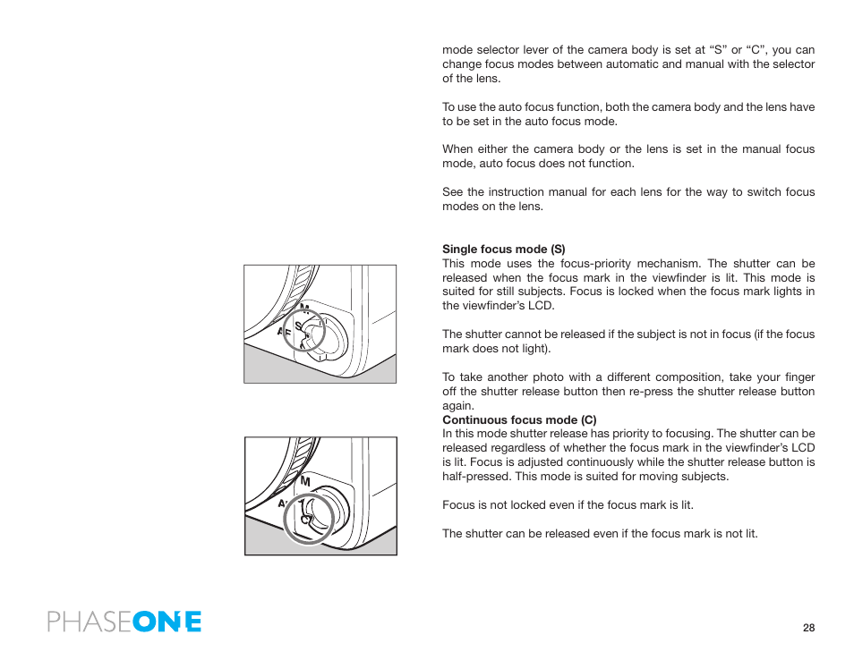 Phase One 645 AF User Manual | Page 28 / 106