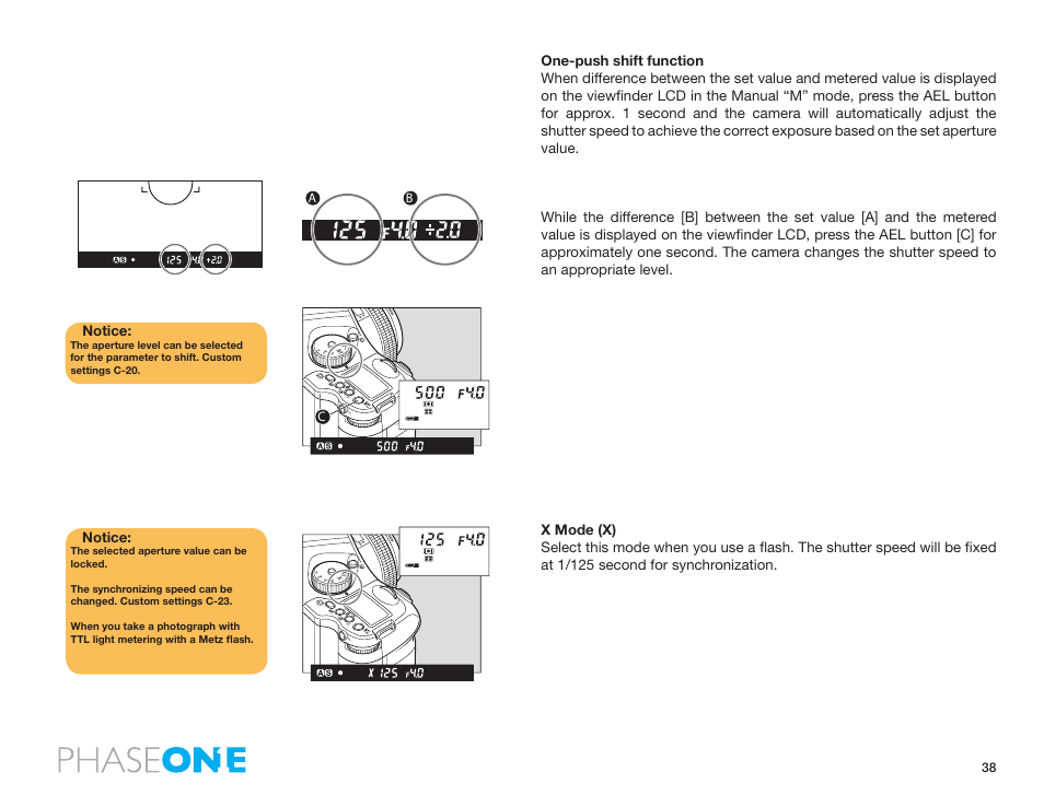 Notice | Phase One 645 AF User Manual | Page 38 / 106