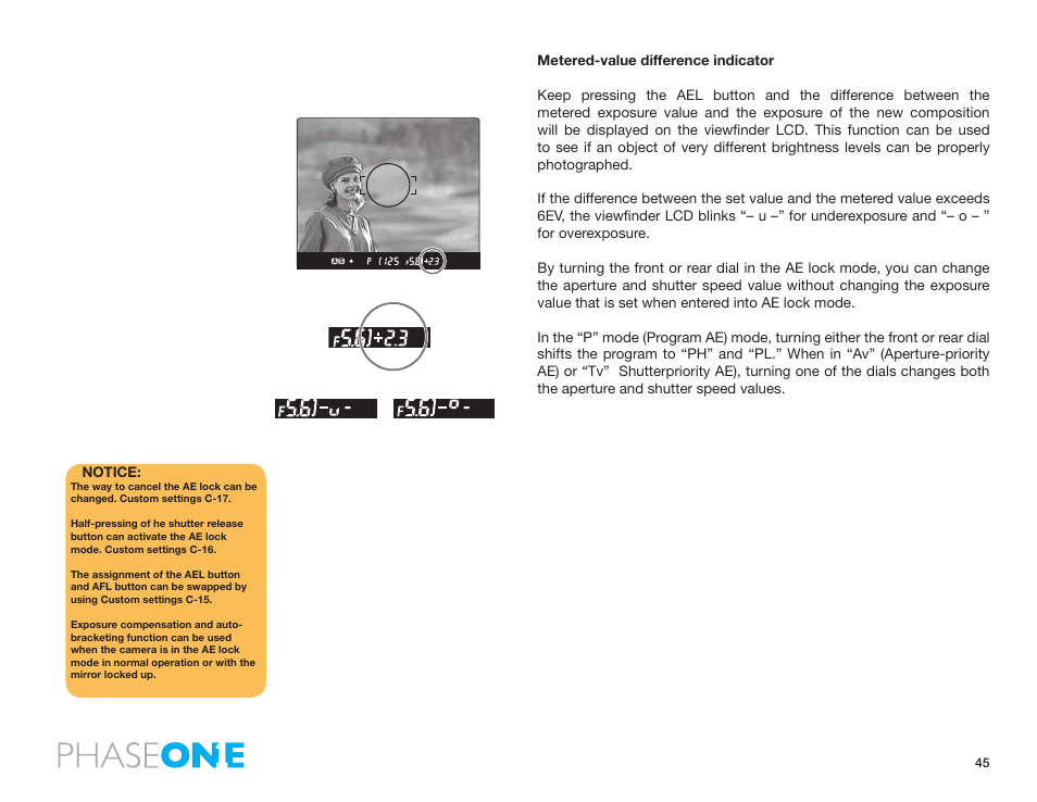 Phase One 645 AF User Manual | Page 45 / 106