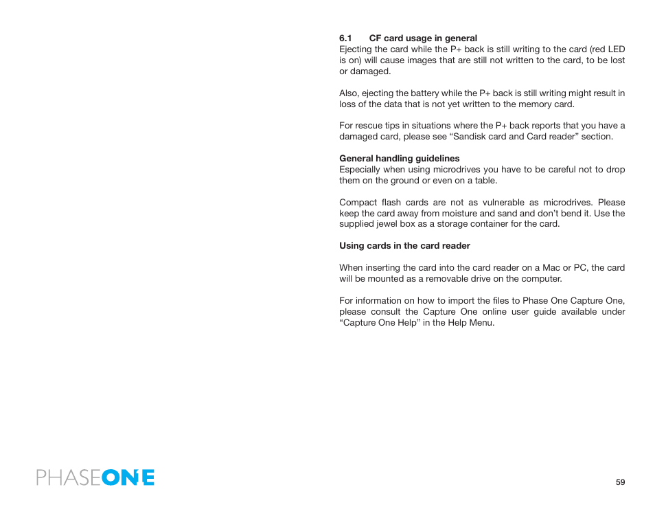 Phase One 645 AF User Manual | Page 59 / 106