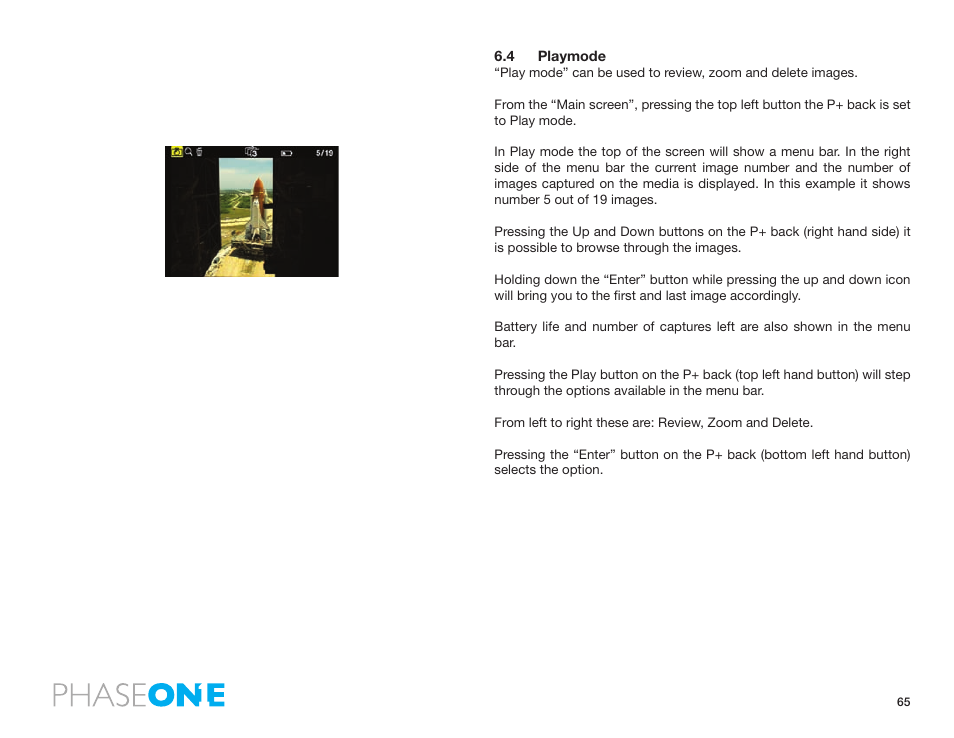 4 playmode | Phase One 645 AF User Manual | Page 65 / 106