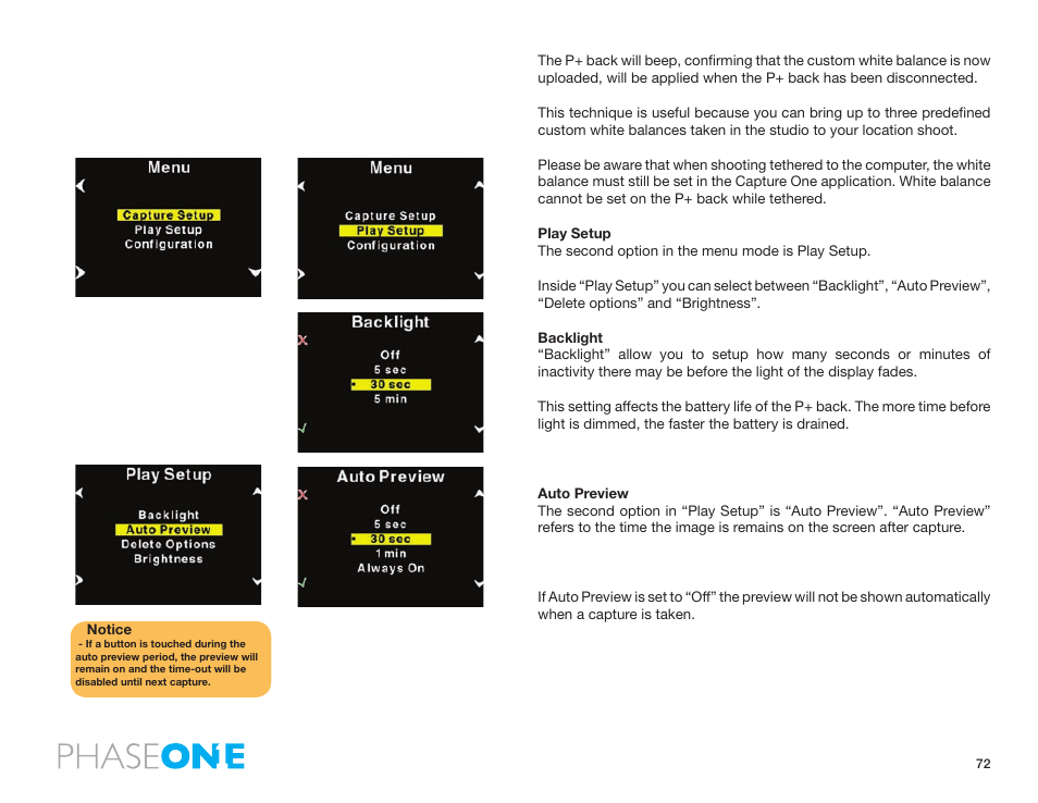 Phase One 645 AF User Manual | Page 72 / 106