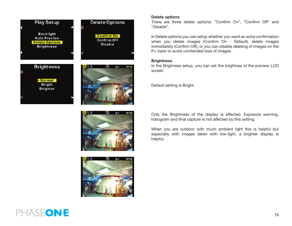Phase One 645 AF User Manual | Page 73 / 106