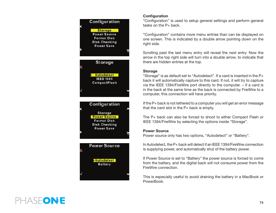 Phase One 645 AF User Manual | Page 74 / 106