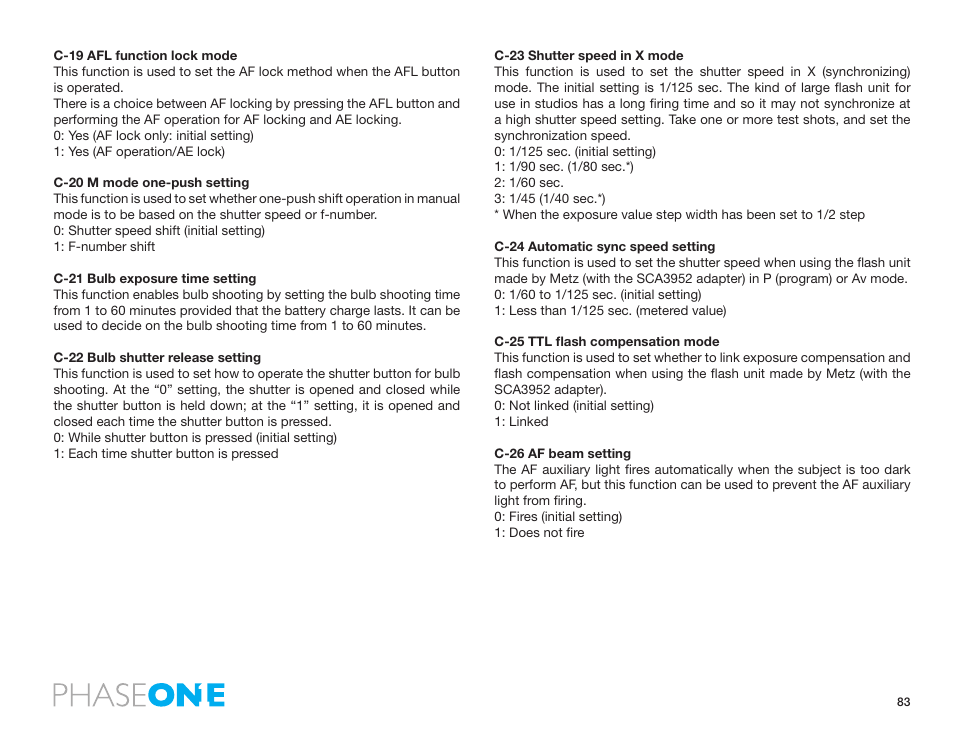 Phase One 645 AF User Manual | Page 83 / 106