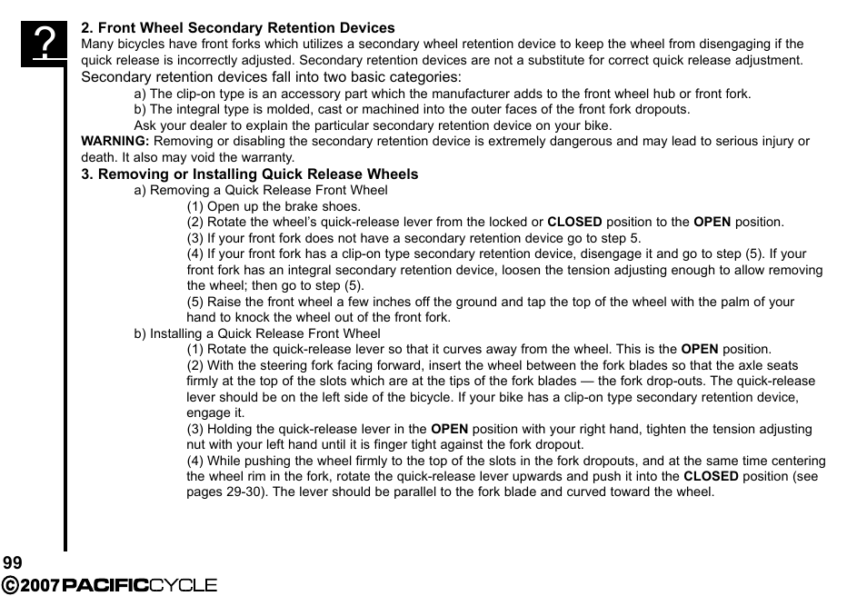 Pacific Cycle BRIGHT LIGHT ENERGY HF3305 User Manual | Page 106 / 119