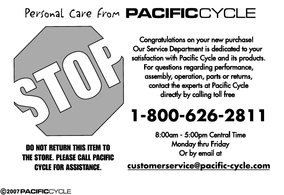 Pacific Cycle BRIGHT LIGHT ENERGY HF3305 User Manual | Page 2 / 119