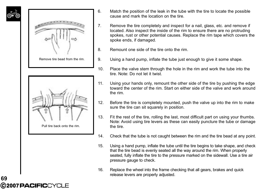 Pacific Cycle BRIGHT LIGHT ENERGY HF3305 User Manual | Page 76 / 119