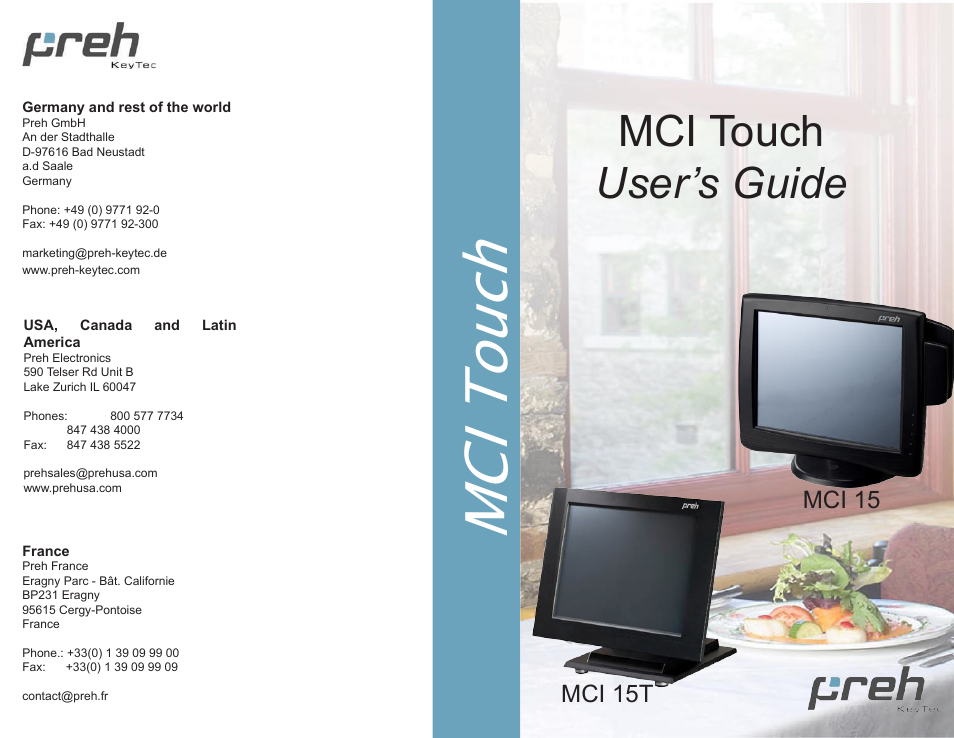 Preh MCI TOUCH MCI 15T User Manual | 9 pages