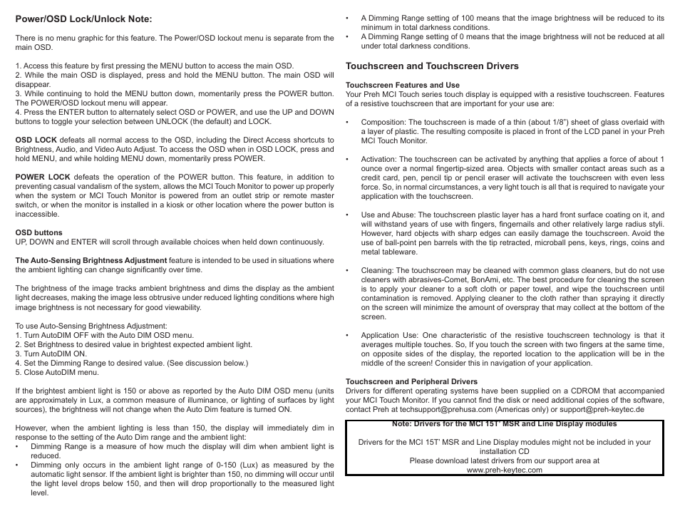 Preh MCI TOUCH MCI 15T User Manual | Page 5 / 9
