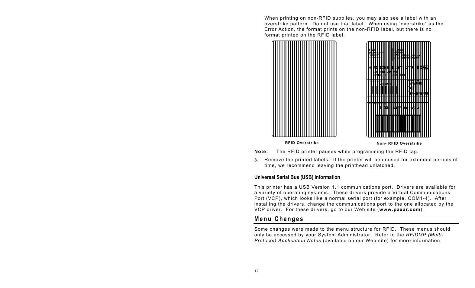 Universal serial bus (usb) information | Paxar Monarch 9855 User Manual | Page 16 / 24