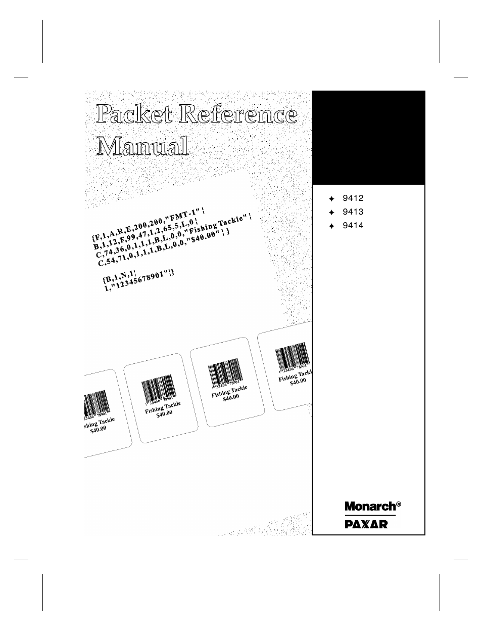 Paxar Monarch 9413 User Manual | 184 pages