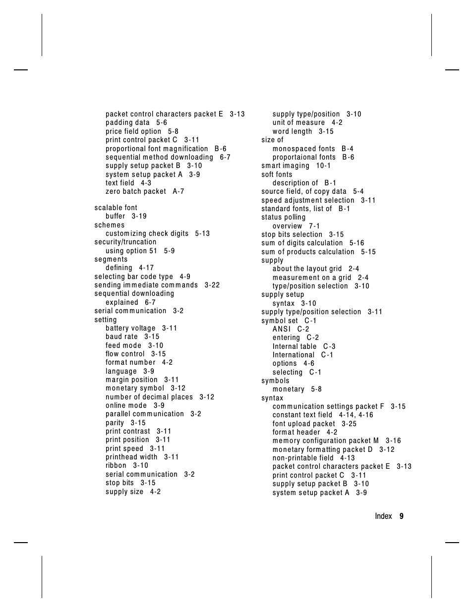 Paxar Monarch 9413 User Manual | Page 181 / 184