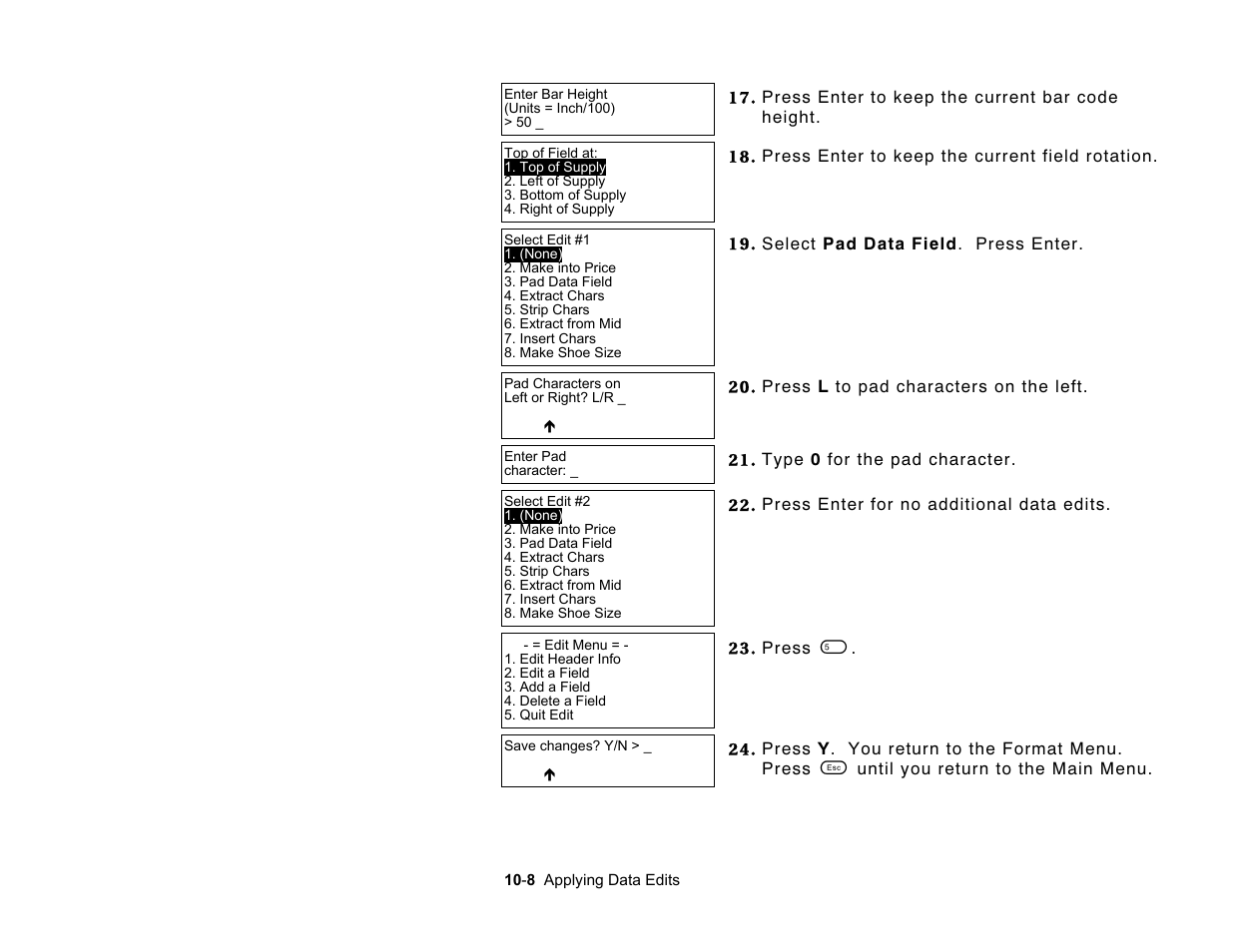 Paxar Monarch Pathfinder Ultra Gold User Manual | Page 122 / 216
