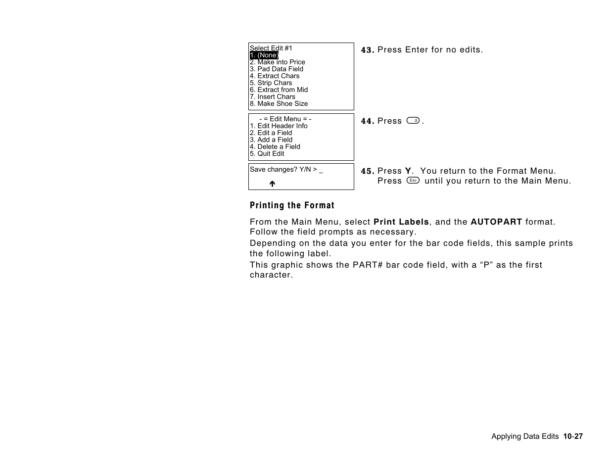 Paxar Monarch Pathfinder Ultra Gold User Manual | Page 141 / 216