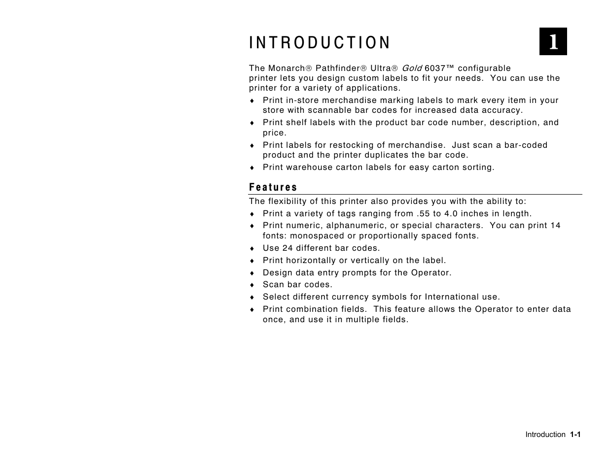 Paxar Monarch Pathfinder Ultra Gold User Manual | Page 9 / 216