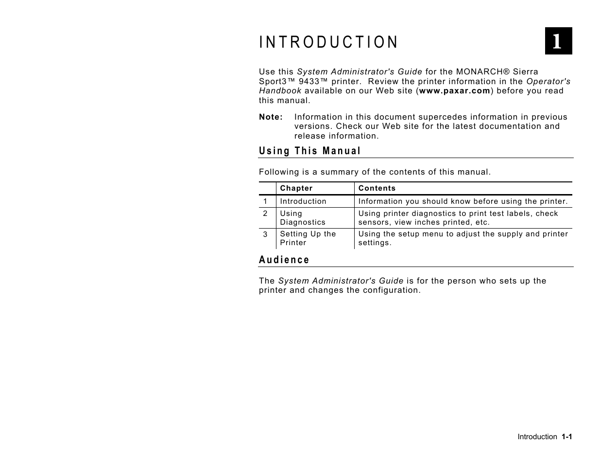 Paxar Monarch 9433 User Manual | Page 7 / 64