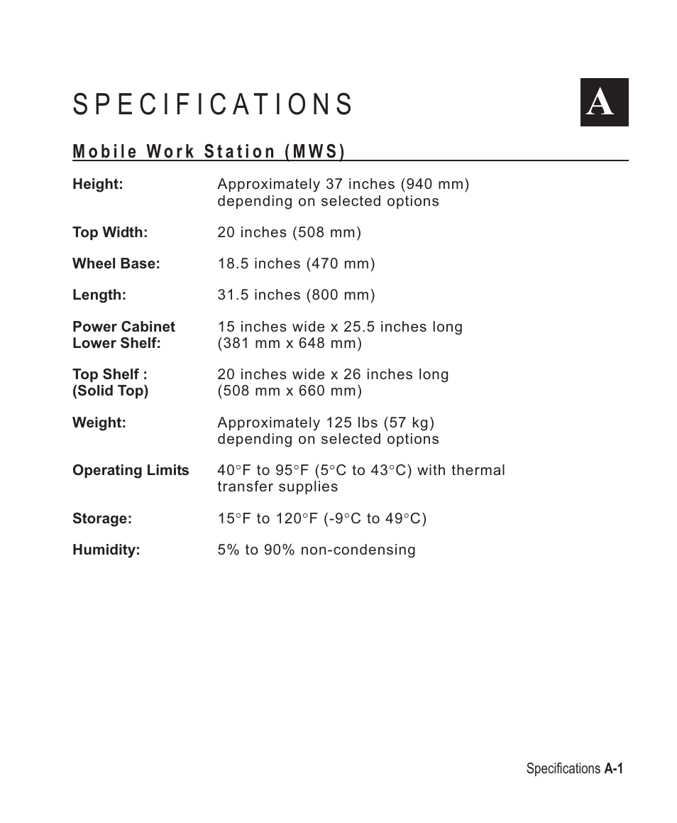 Paxar Mobile Work Station (MWS) Monarch 9878 User Manual | Page 29 / 38