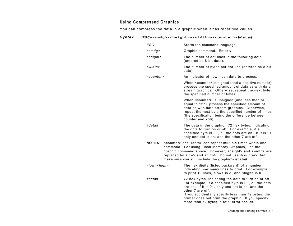 Using compressed graphics | Paxar 9430RX User Manual | Page 30 / 55