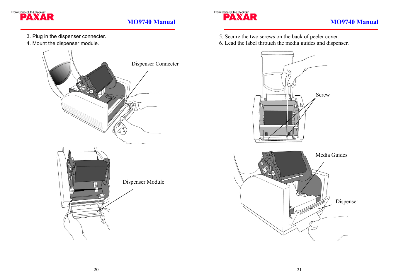 Paxar MO 9742 User Manual | Page 11 / 35