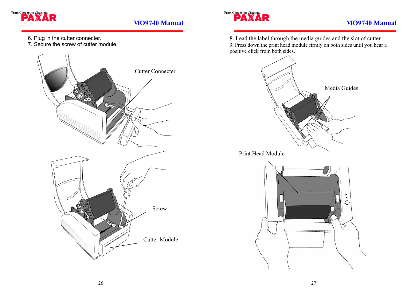 Paxar MO 9742 User Manual | Page 14 / 35