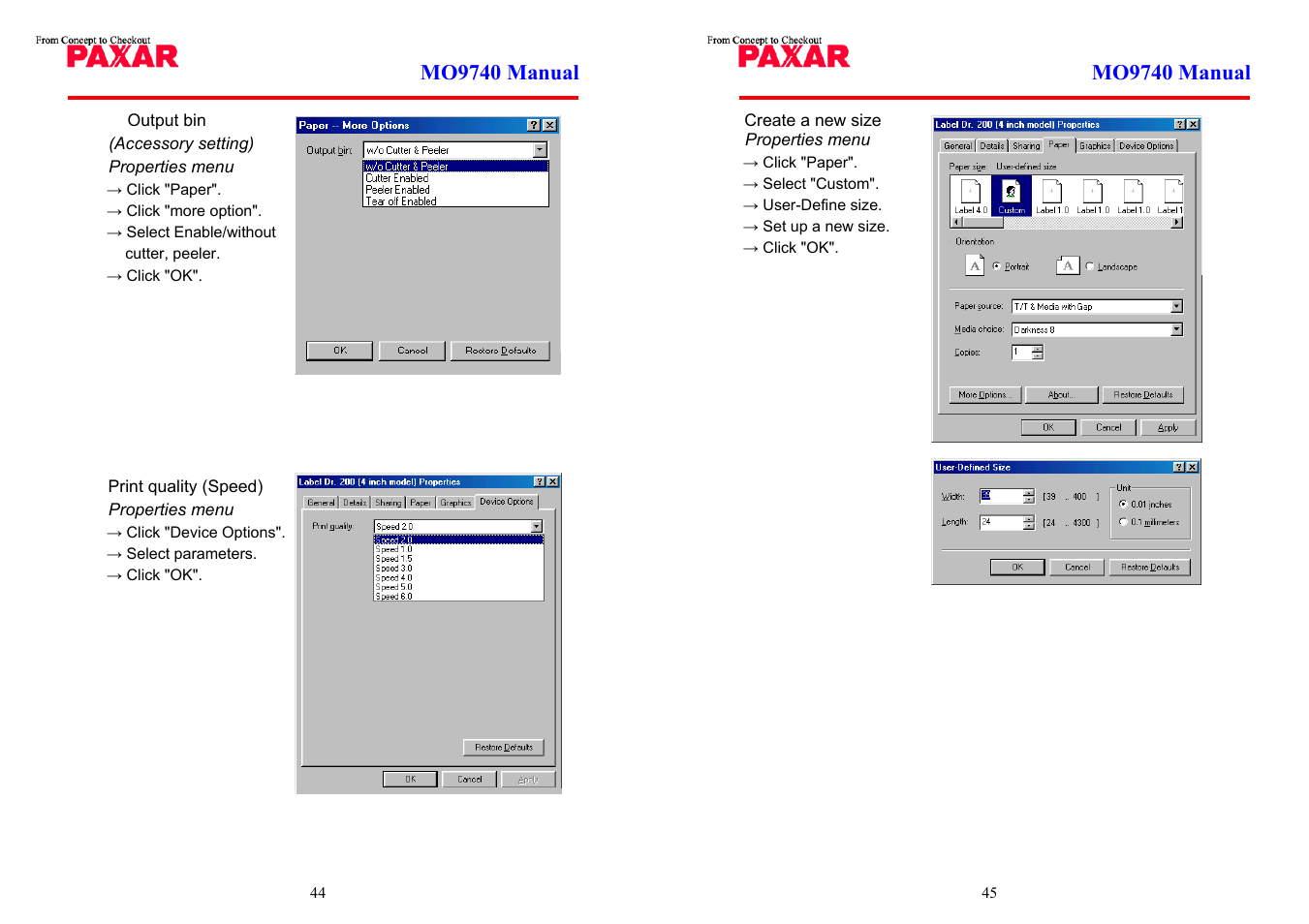Paxar MO 9742 User Manual | Page 23 / 35