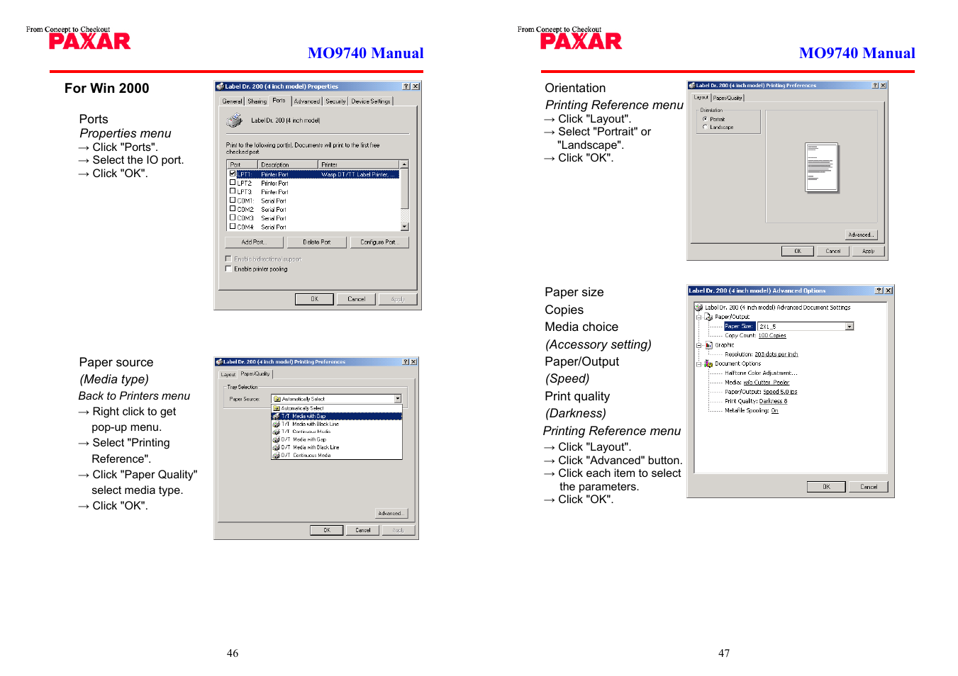 Paxar MO 9742 User Manual | Page 24 / 35