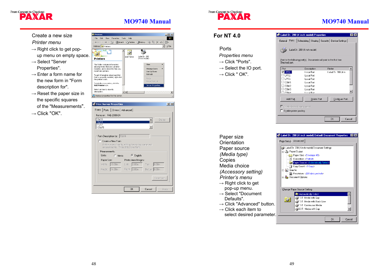 Paxar MO 9742 User Manual | Page 25 / 35