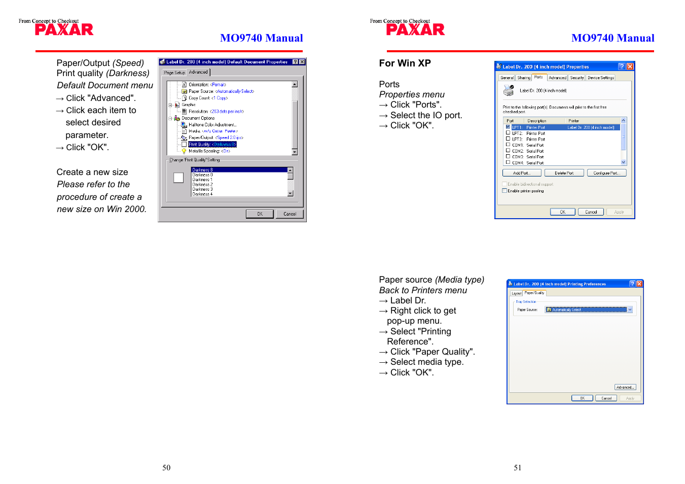 Paxar MO 9742 User Manual | Page 26 / 35