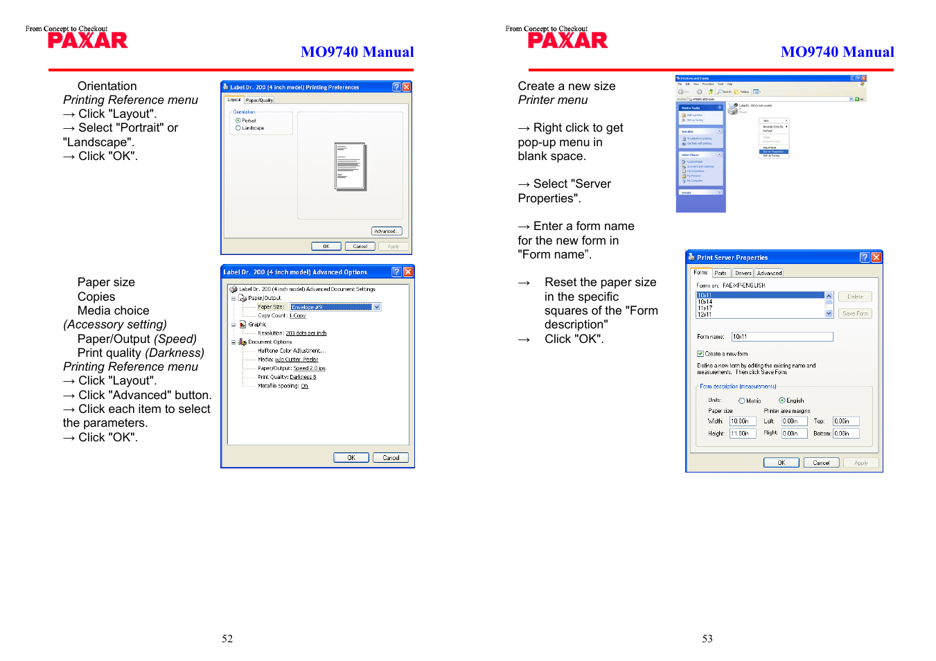 Paxar MO 9742 User Manual | Page 27 / 35