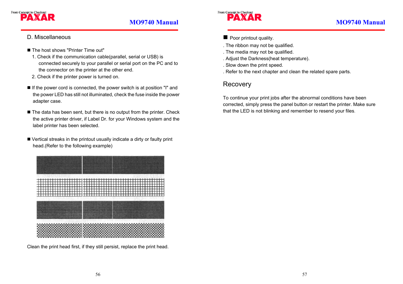 Paxar MO 9742 User Manual | Page 29 / 35
