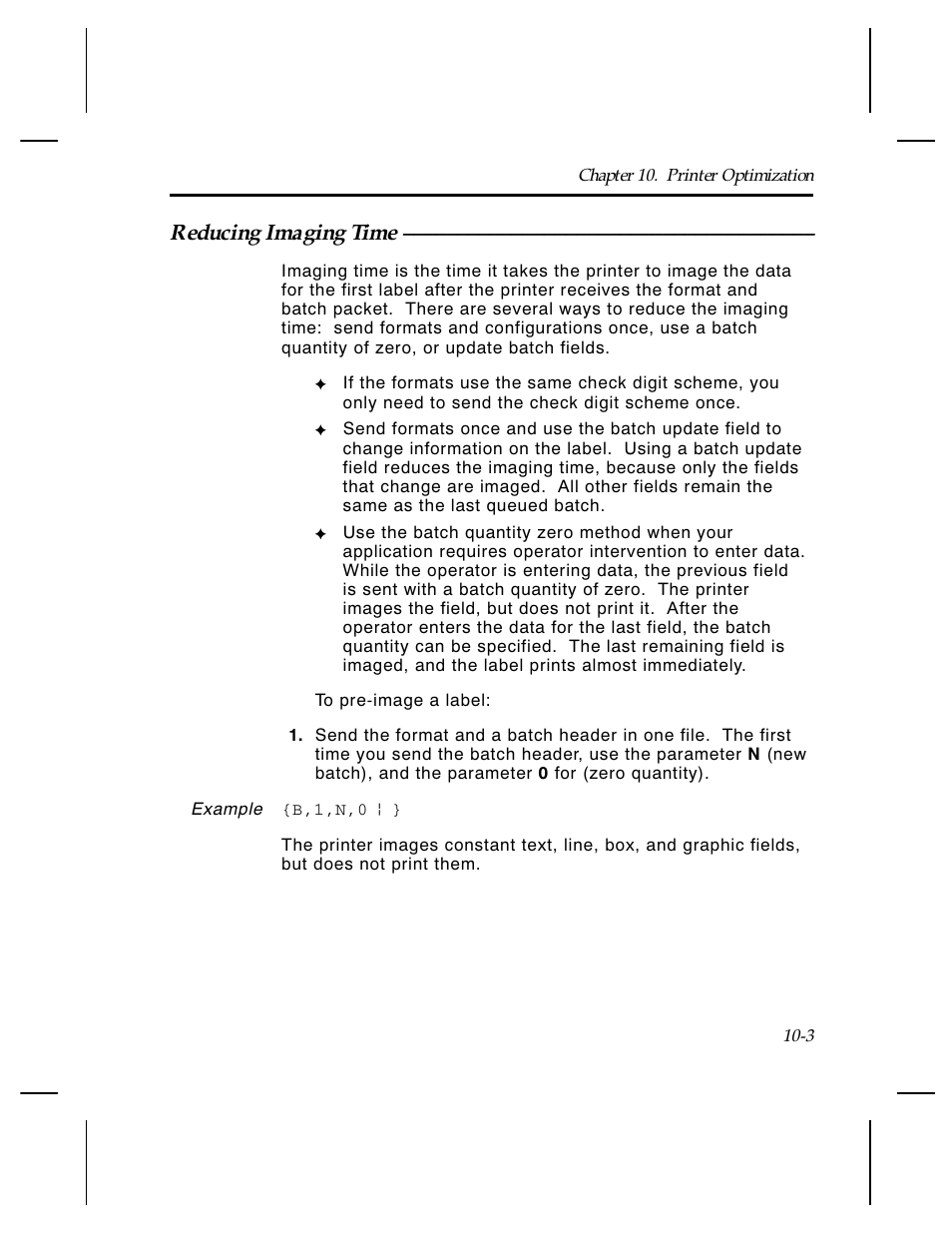 Reducing imaging time | Paxar Monarch TCMPCL2PR User Manual | Page 149 / 217