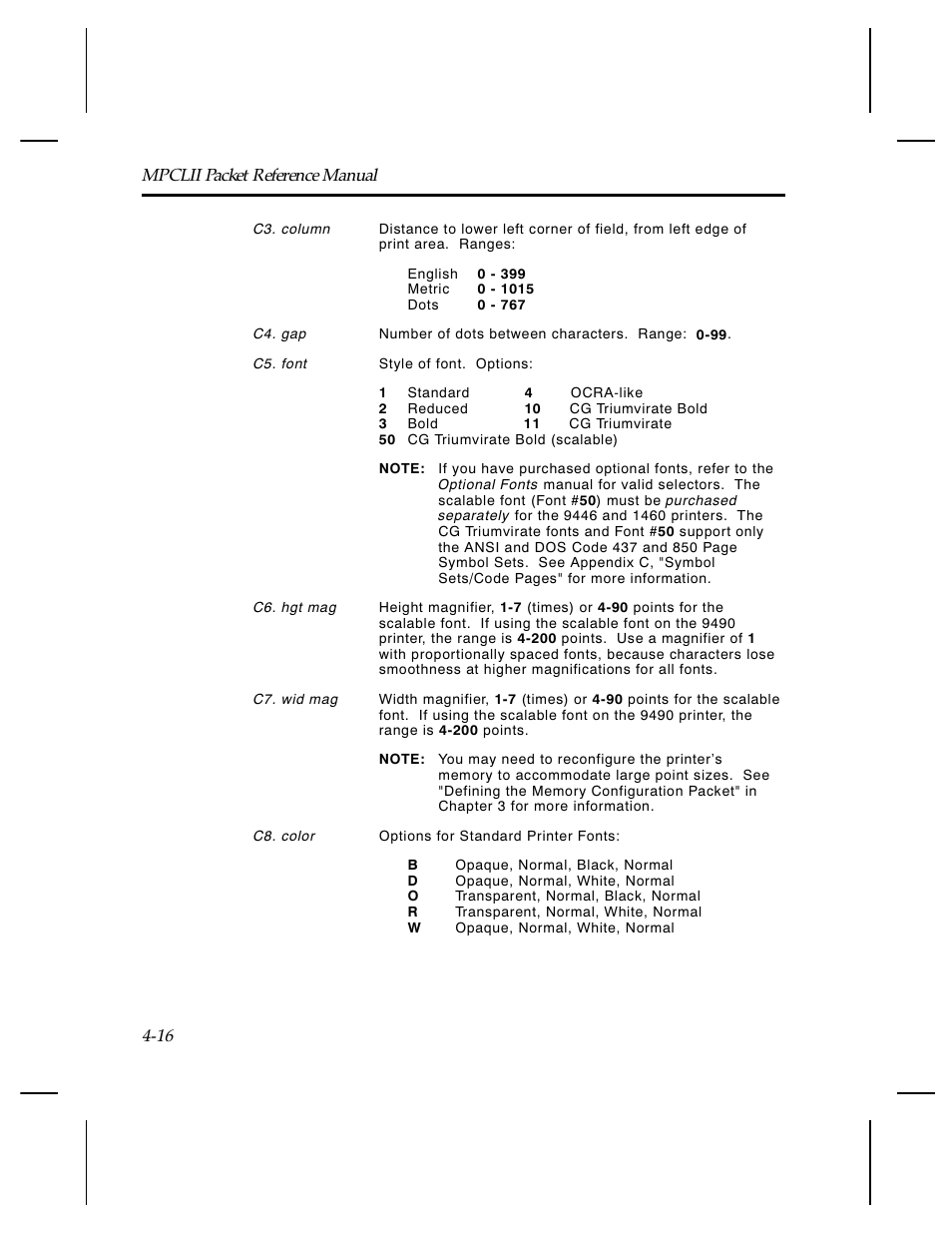 Paxar Monarch TCMPCL2PR User Manual | Page 68 / 217