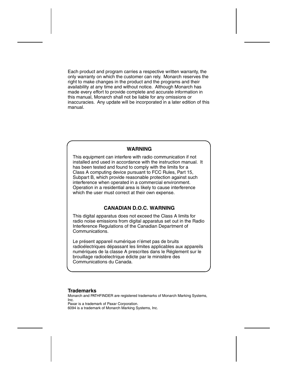 Paxar Four Station Charger 6094 User Manual | Page 2 / 20