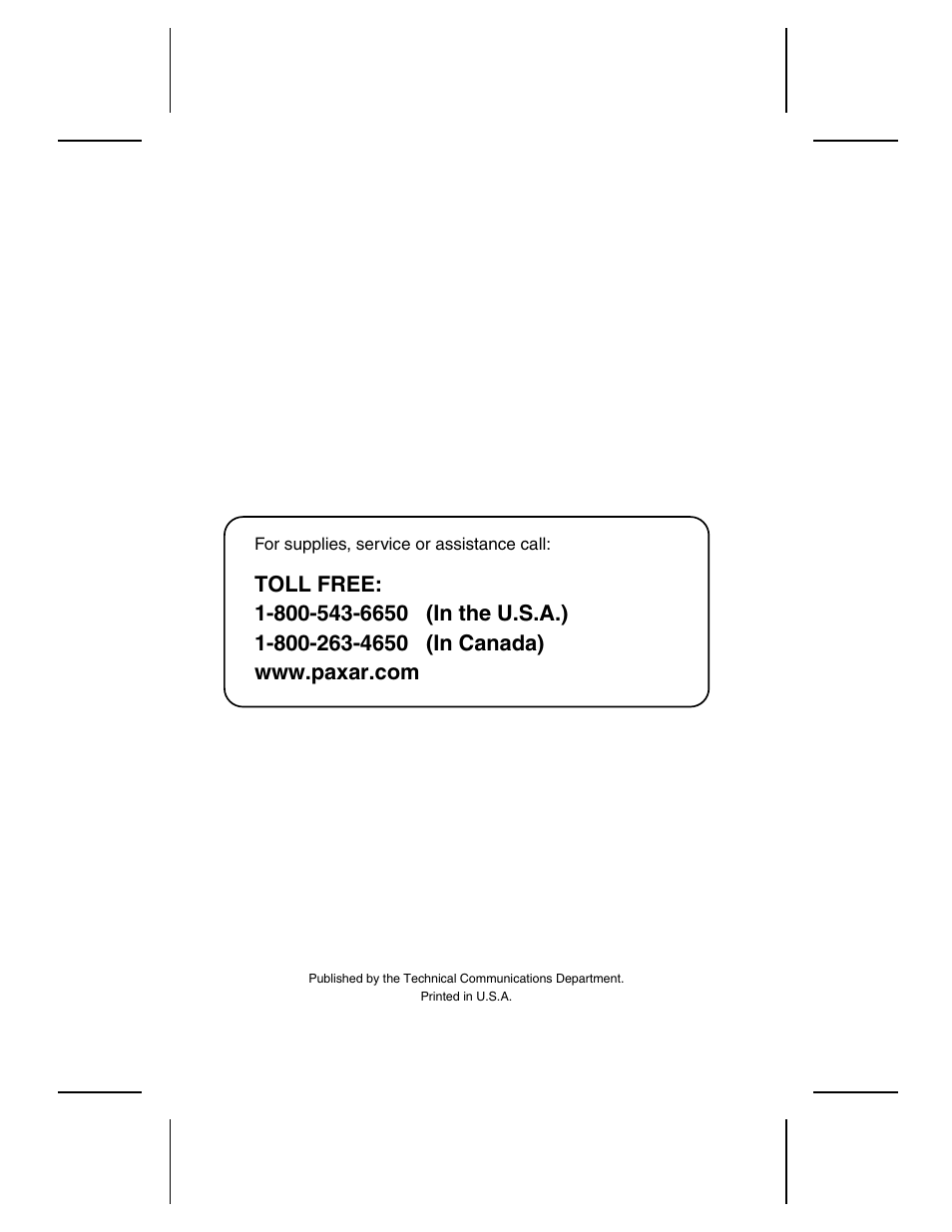 Paxar Four Station Charger 6094 User Manual | Page 20 / 20