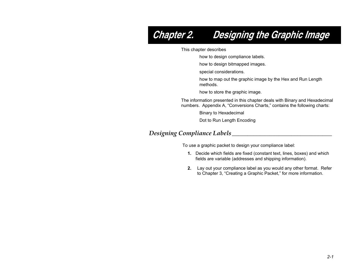 Chapter 2. designing the graphic image | Paxar MPCL II User Manual | Page 11 / 48