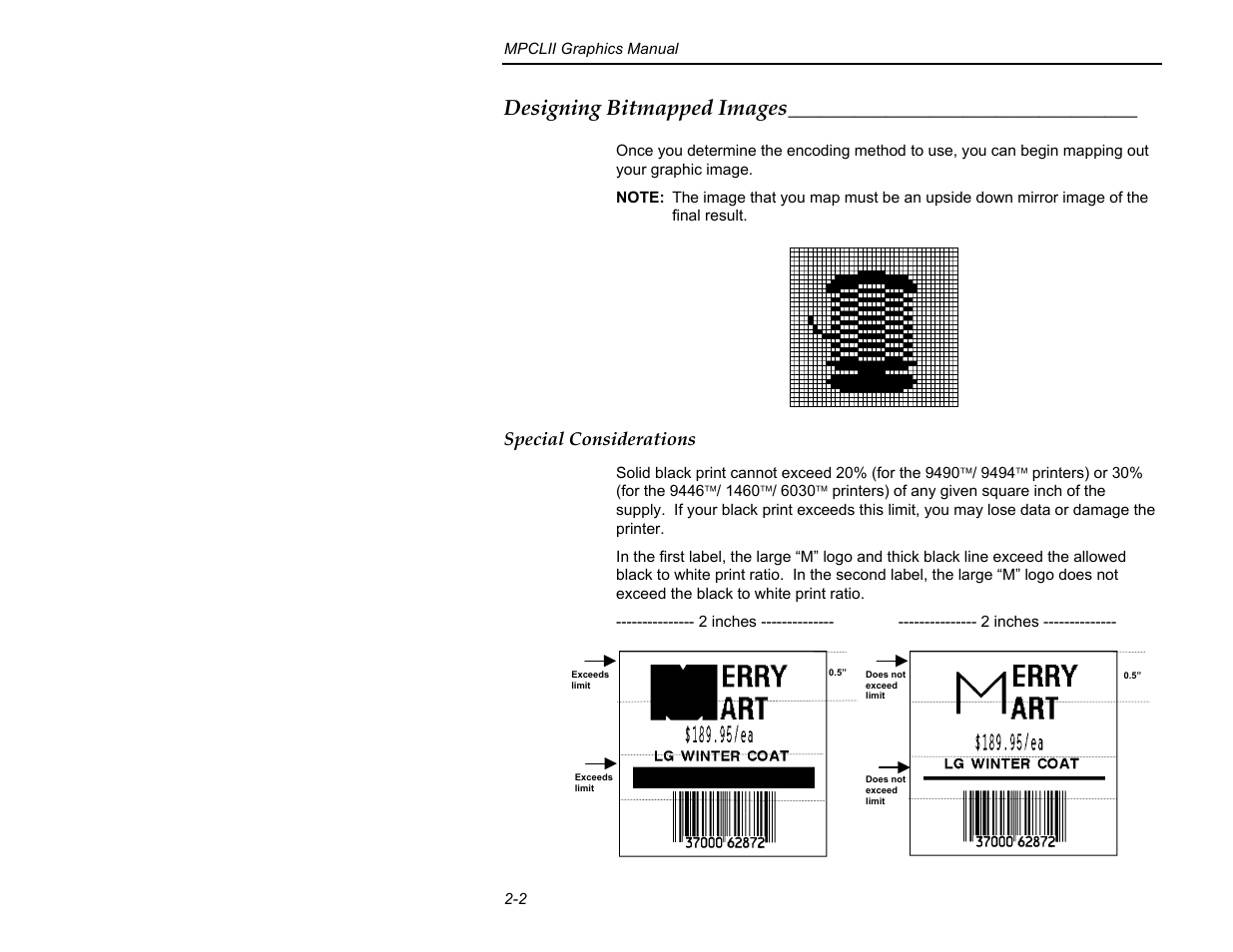 Designing bitmapped images | Paxar MPCL II User Manual | Page 12 / 48