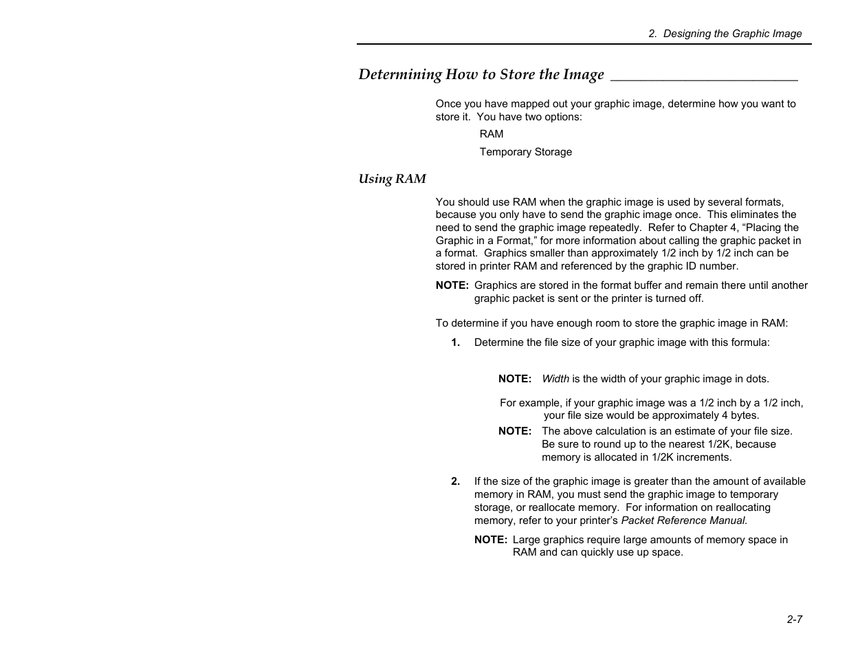 Determining how to store the image | Paxar MPCL II User Manual | Page 17 / 48