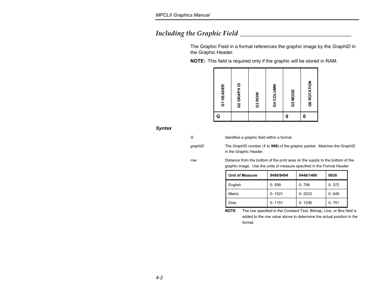 Including the graphic field | Paxar MPCL II User Manual | Page 34 / 48