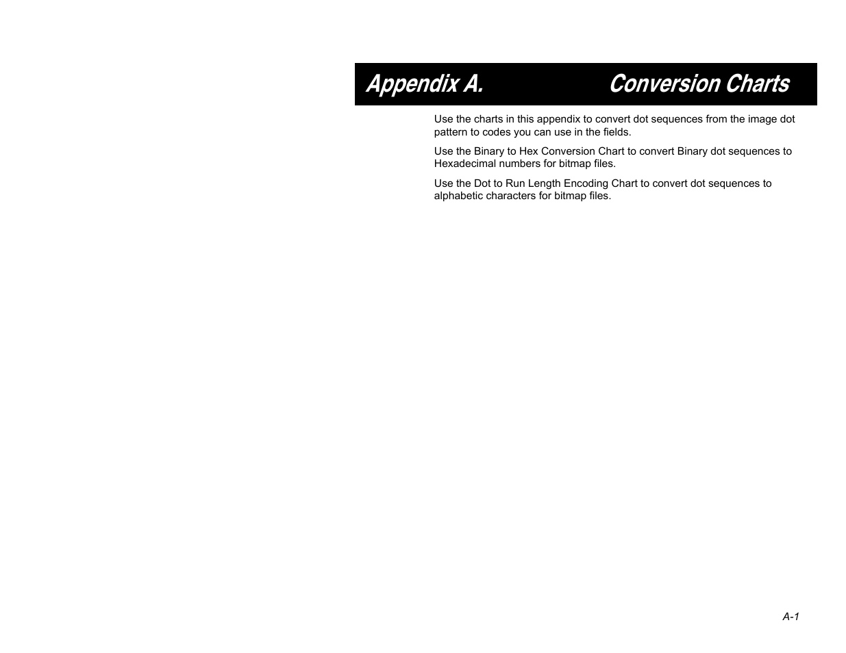 Appendix a. conversion charts | Paxar MPCL II User Manual | Page 39 / 48