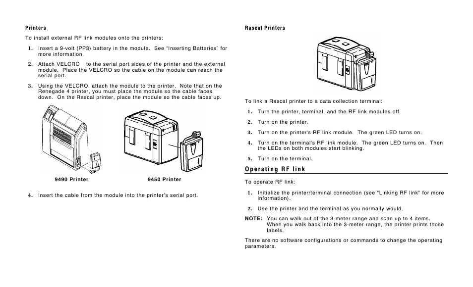 Paxar Monarch RF Link 7400 User Manual | Page 11 / 16