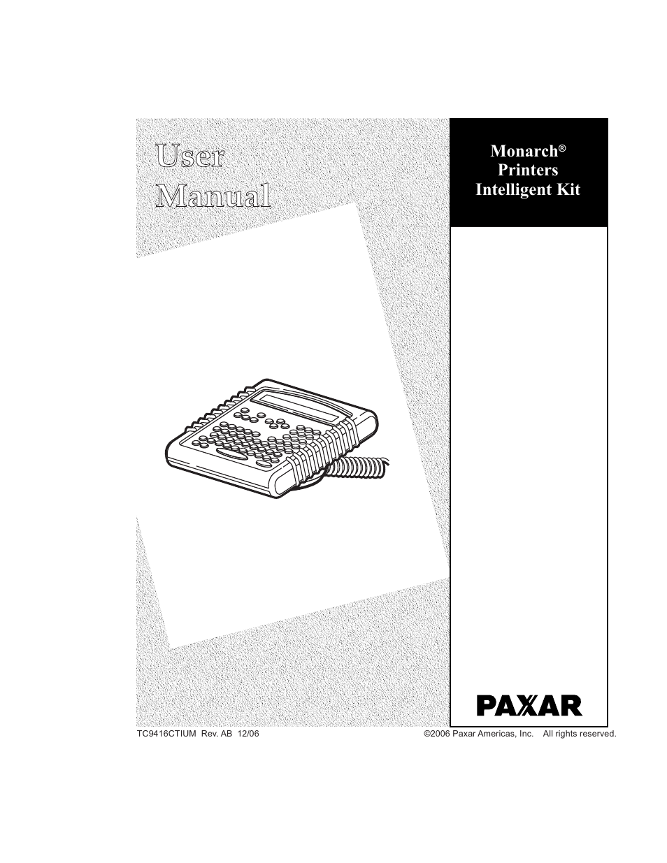 Paxar Model 9416 User Manual | 30 pages