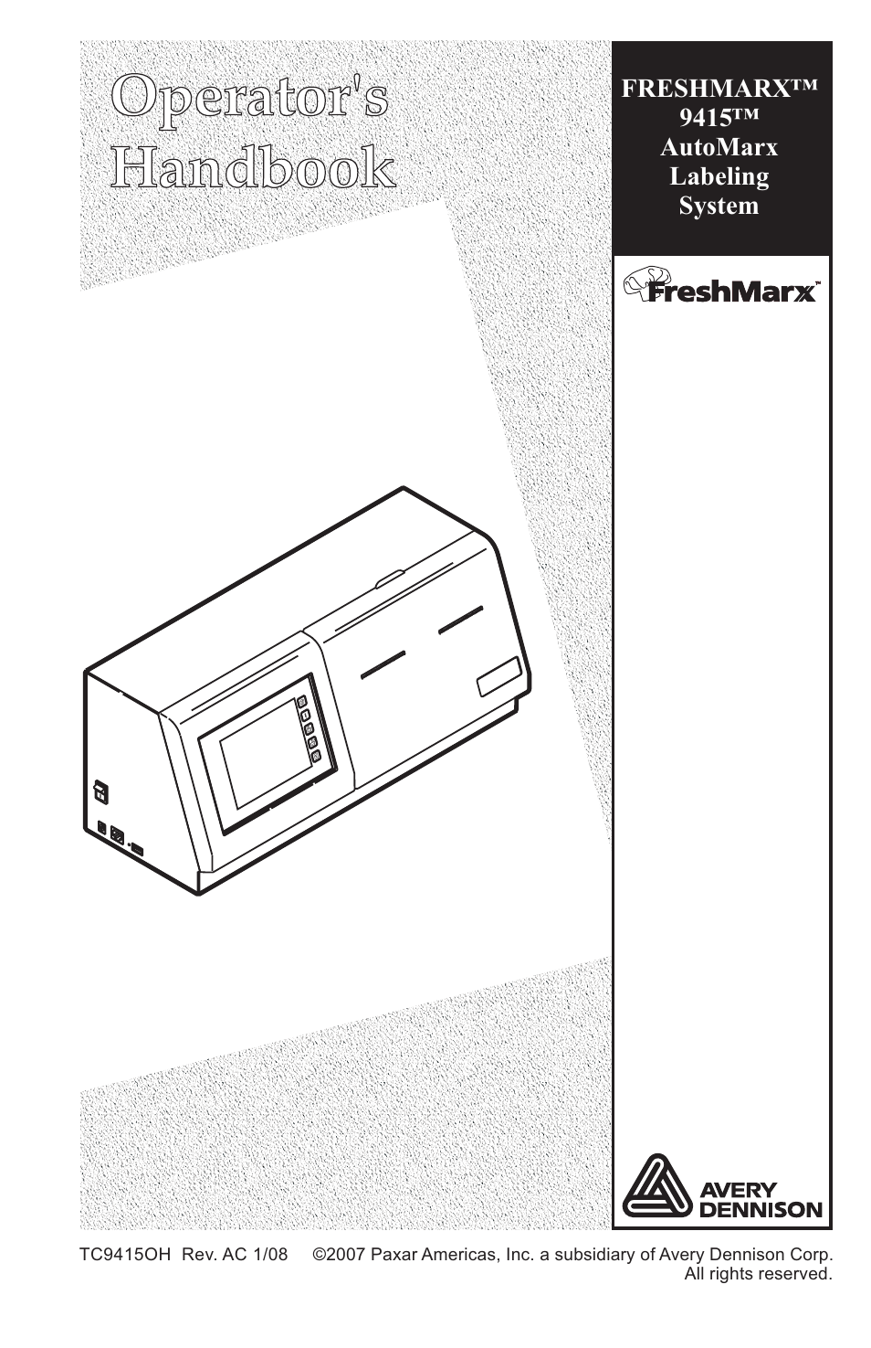 Paxar Freshmarx 9415 User Manual | 38 pages