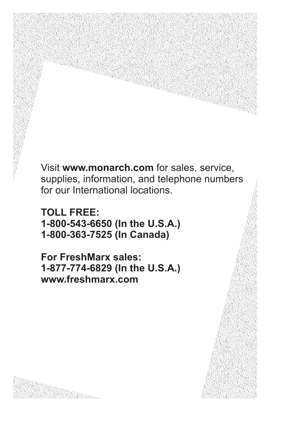 Paxar Freshmarx 9415 User Manual | Page 38 / 38
