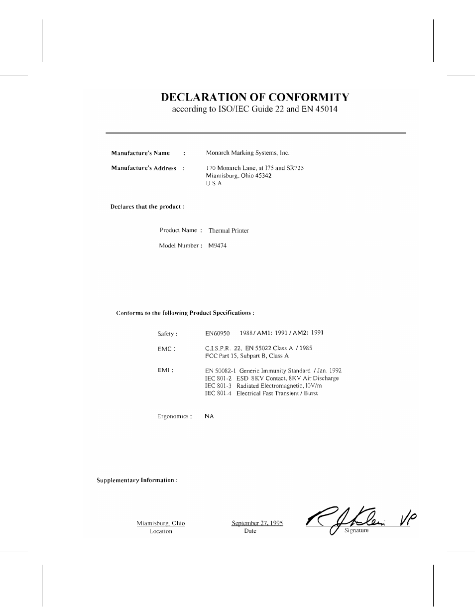 Paxar 9474 User Manual | Page 3 / 188