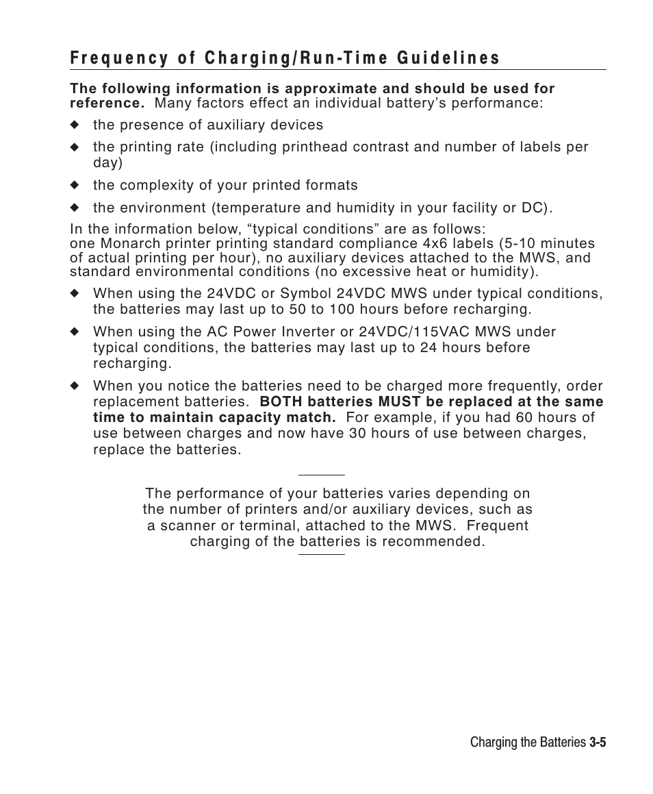 Paxar Mobile Work Station (MWS) Monarch 9876 User Manual | Page 19 / 38